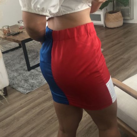 Color block front zip up skirt - Picture 2 of 2